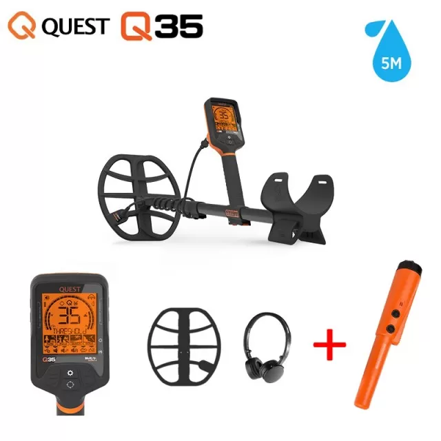 その他  Quest ➤Detector de metale Quest Q35 cu PROMOTIE: Pinpointerul XPOINTER
